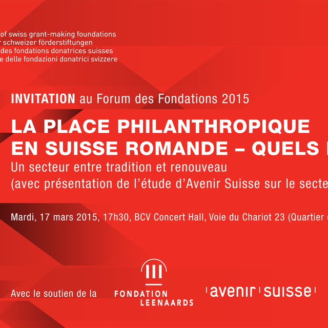 Forum des Fondations 2015. [SwissFoundations]