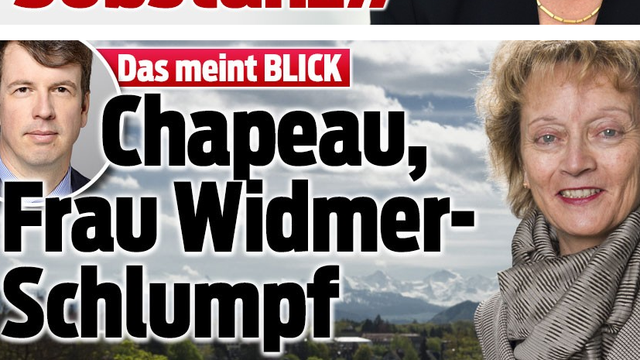 Le Blick tire son chapeau à Eveline Widmer-Schlumpf.