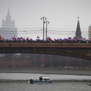 Manifestation à Moscou. [AP Photo/Keystone - Denis Tyrin]