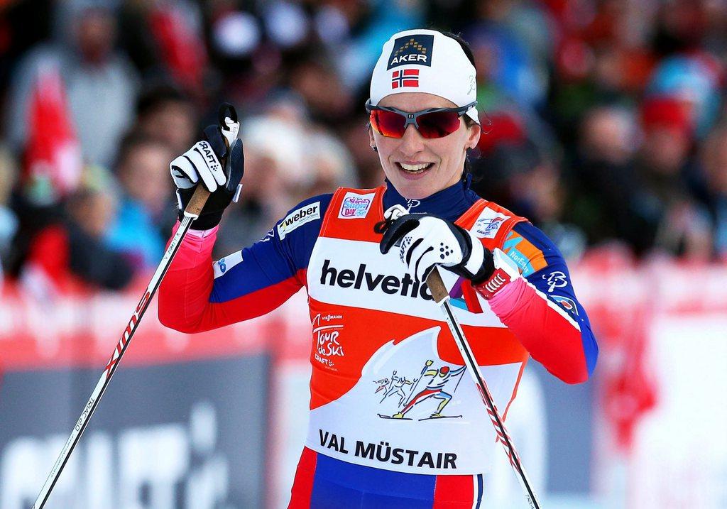 La reine Björgen se dirige vers un nouveau titre au Tour de ski. [KEYSTONE - Grzegorz Momot]