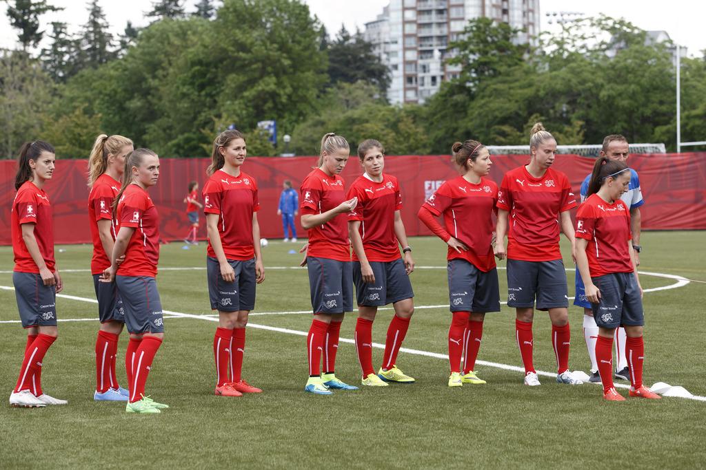Les Suissesses se sont entraînées pour la 4e fois à Vancouver mardi. [KEYSTONE - Salvatore Di Nolfi)]