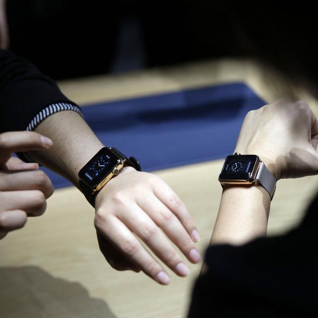 La montre connectée d'Apple. [AP/Keystone - Eric Risberg]