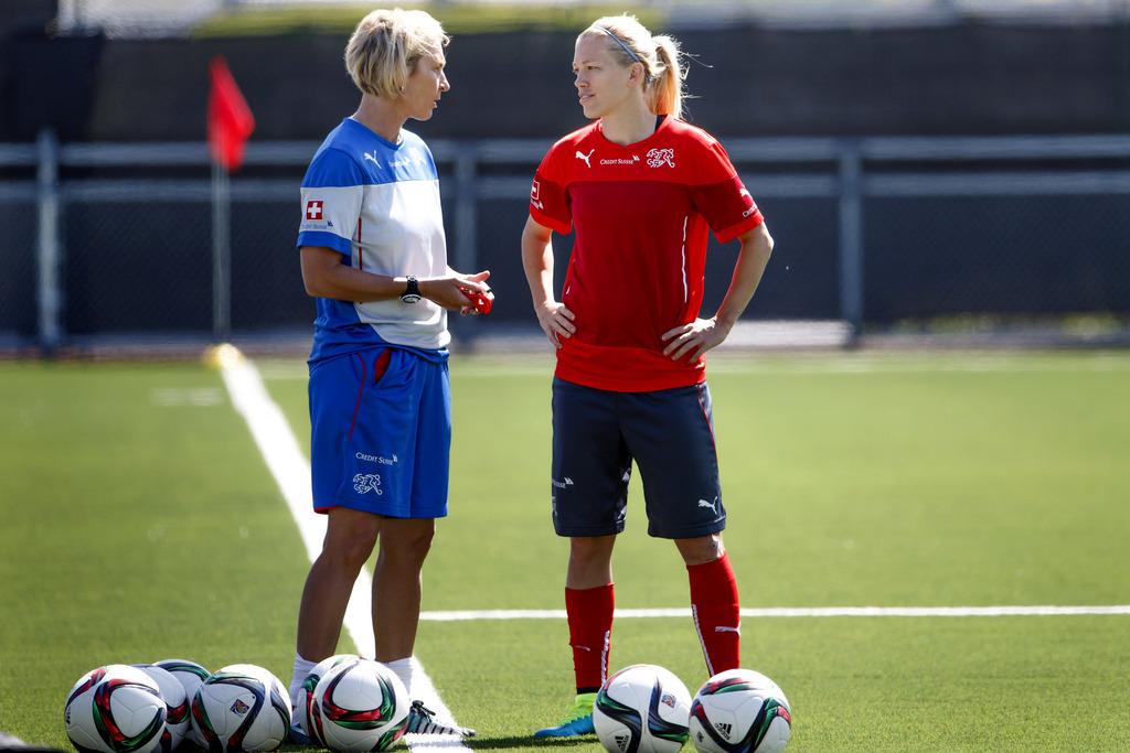 Lara Dickenmann est un pion essentiel dans la formation de Martina Voss-Tecklenburg. [KEYSTONE - Salvatore Di Nolfi]