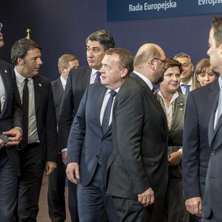 Les 28 chefs d’État et de gouvernement de l’Union européenne sont réunis à Bruxelles. [AFP - Wiktor Dabkowski]