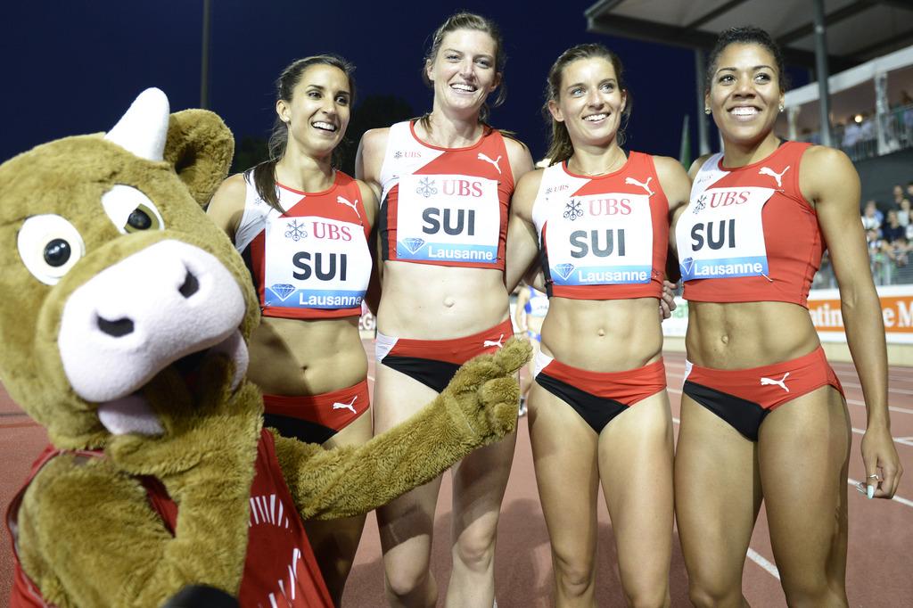 Le relais féminin a pulvérisé le record suisse l'année dernière. [KEYSTONE - Jean-Christophe Bott]