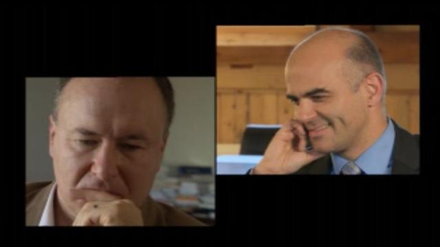 Pierre-Yves Maillard et Alain Berset, candidats PS au Conseil fédéral en 2011. [RTS]