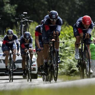 L'équipe IAM lors du Tour de France 2015. [AFP - Jeff Pachoud]