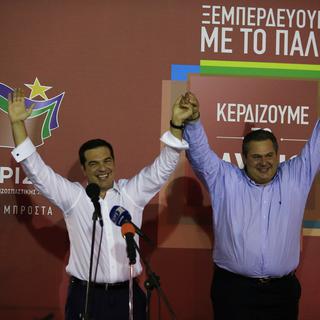 Syriza est sorti vainqueur des élections législatives. [AP Photo/Keystone - Lefteris Pitarakis]