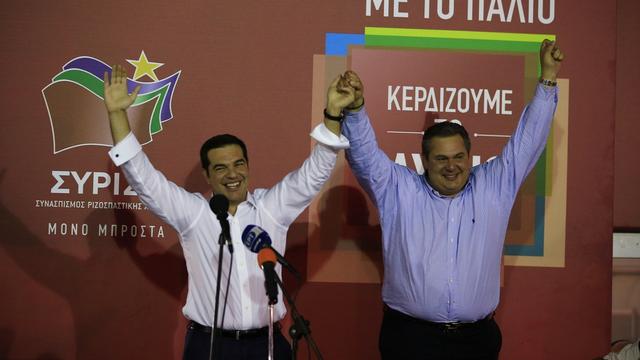 Syriza est sorti vainqueur des élections législatives. [AP Photo/Keystone - Lefteris Pitarakis]