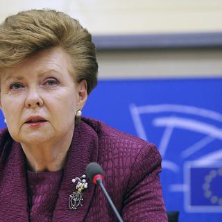 Vaira Vike-Freiberga, ancienne présidente de la Lettonie, de 1999 à 2007. [AP/Keystone - Geert Vanden Wijngaer]