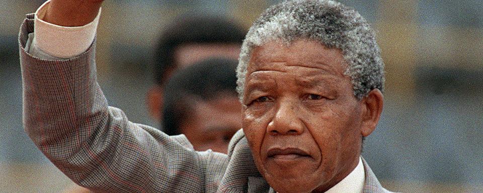 Nelson Mandela, quelques jours après sa libération le 25 février 1990. [AFP - Trevor Samson]