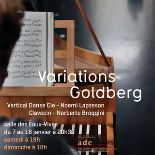 L'affiche de la création "Variations Goldberg" de Noemi Lapzeson. [adc-geneve.ch]