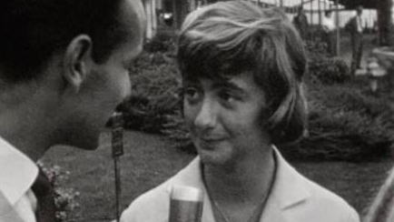 Françoise Sagan à Genève en 1961. [RTS]