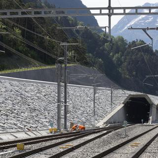 L'ouverture du tunnel de base du Gothard est agendée au 1er juin 2016. [Keystone - Gaëtan Bally]