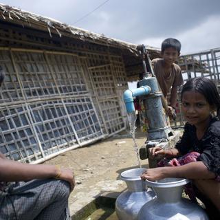 Camp de Rohingyas déplacés à Sittwe, Birmanie, 21.05.2015. [AFP - Ye Aung Thu]