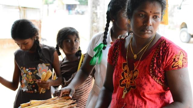 Des habitantes de Jaffna, au Sri Lanka. [RTS - Sébastien Farcis]