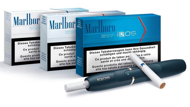 La cigarette qui chauffe le tabac, innovation lancée par Philip Morris. [Keystone - Photopress/Philip Morris SA]