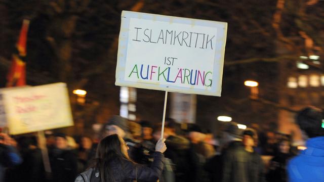 Manifestants de Pegida à Munich, le 5 janvier. [DPA/AFP - Andreas Gebert]