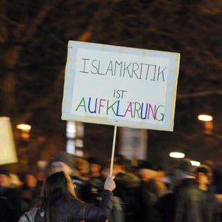 Manifestants de Pegida à Munich, le 5 janvier. [DPA/AFP - Andreas Gebert]