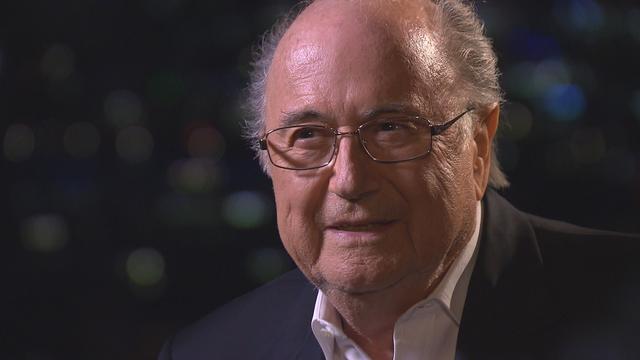 Sepp Blatter, au cours de l'entretien exclusif accordé à la RTS. [RTS]