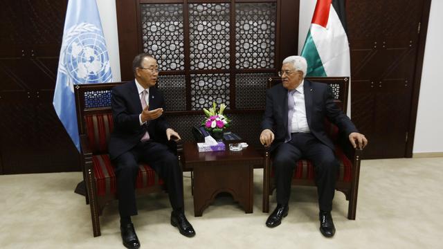 Le secrétaire général de l'ONU a rencontré le président palestinien Mahmoud Abbas.