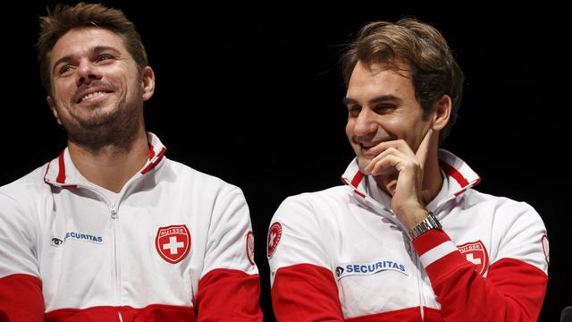 Stan Wawrinka et Roger Federer. [Keystone - Salvatore Di Nolfi]
