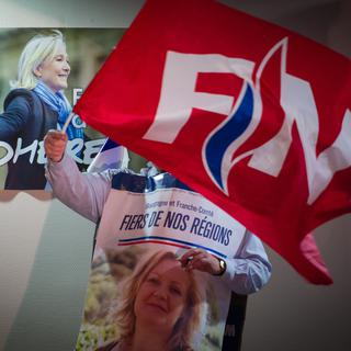 Un sympathisant du Front national lors de la journée d'élections régionales (image prétexte). [AFP - Sébastien Bozon]