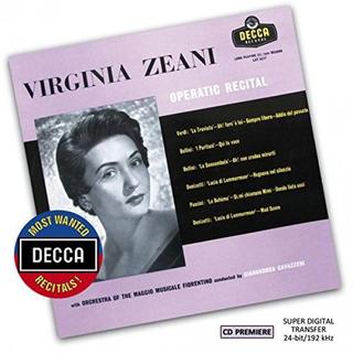 Pochette de l'album "Operatic recital" de Virginia Zeani. [Decca]