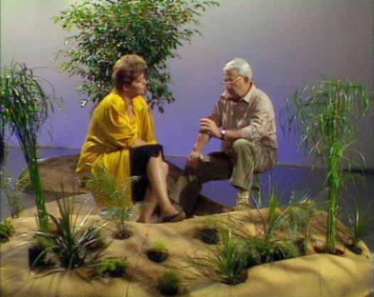 La journaliste Catherine Noyer et le paéoclimatologue Jacques Labeyrie évoquent l'hypothèse d'un changement climatique, 1986. [RTS]