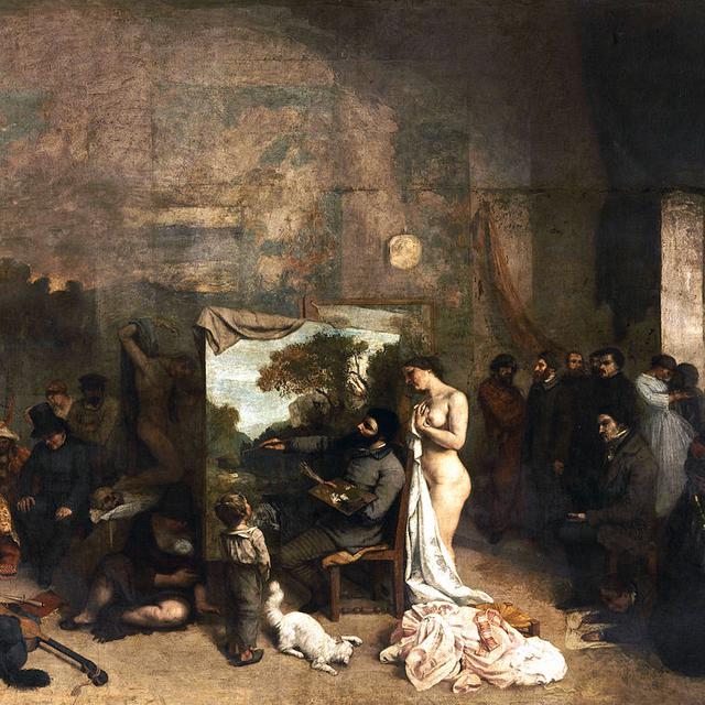 Gustave Courbet, "L'Atelier du peintre", 1855. [CC-BY-SA]