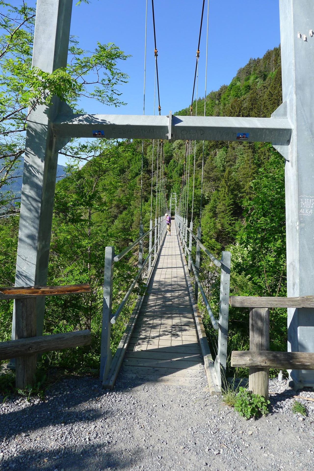 La passerelle a été construite en 2001. [Virginie Brawand]