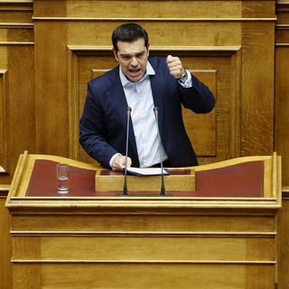 Alexis Tsipras a plaidé pour un grand non des Grecs à l'ultmatum des créanciers. [AP Photo/Keystone - Petros Karadjas]