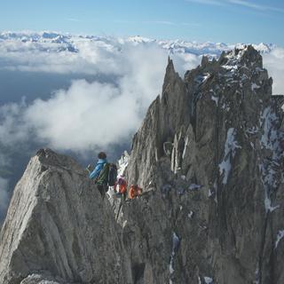 En 2014, 3 scientifiques se sont lancés à l'assaut du Mont-Blanc, ascension filmée par Vincent Perazio. [ARTE France/Grand Angle Productions/Ethic prod 2015]