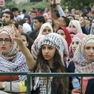 Des supporters palestiniens du Fatah. [AFP - Abbas Momani]