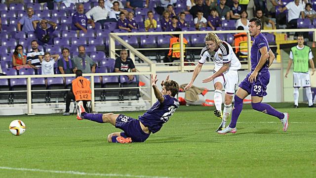 Le viking Bjarnason a sonné le réveil des Bâlois d'une superbe frappe. [Georgios Kefalas]