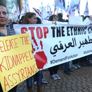 Les protestations se multiplient au Liban, notamment de la part de la communauté assyrienne. [AP/Keystone - Hussein Malla]
