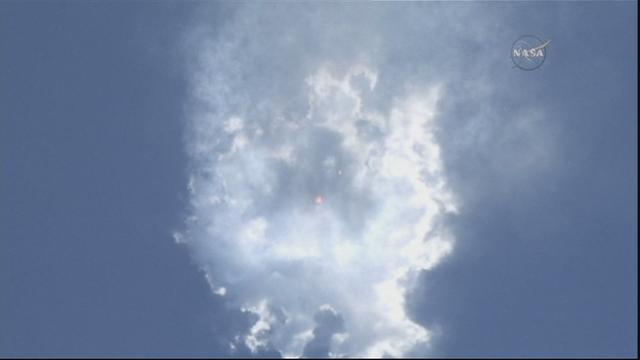 Le moment de l'explosion de la fusée. [Capture d'écran]