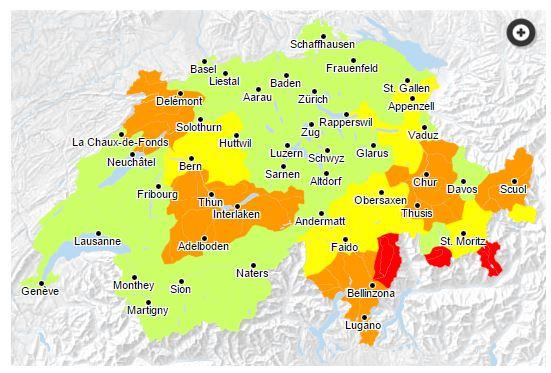 Danger actuel d’incendies de forêts, actualisée le 21.11.2015