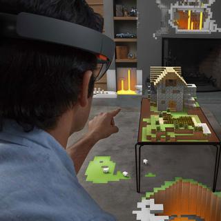 Minecraft avec le projet Hololens. [Microsoft]