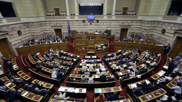 Syriza ne dispose plus de la majorité absolue au Parlement. [AP Photo/Thanassis Stavrakis]