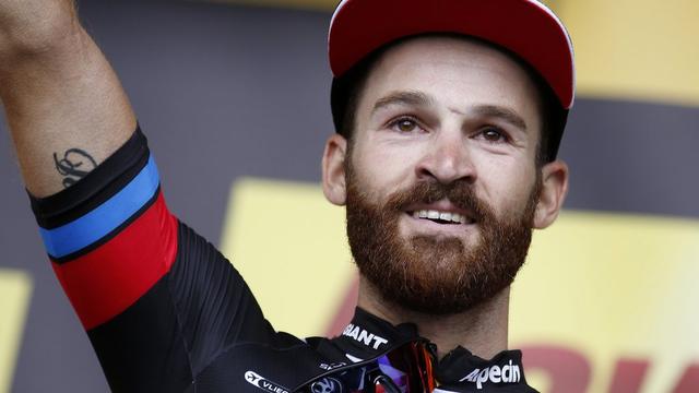 L'Allemand Simon Geschke s’est imposé lors de la 1ère étape de montagne du Tour de France. [Keystone/EPA - Sébastien Nogier]