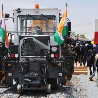 Inauguration du train qui va relier le Niger au Bénin. [afp - Boureima Hama]