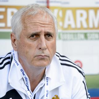 30 mars, Erevan. Clap de fin pour Bernard Challandes en Arménie. Le Neuchâtelois n'est plus le sélectionneur national, au lendemain de la défaite de son équipe 2-1 en Albanie lors des qualifications pour l'Euro 2016. [Laurent Gillieron]