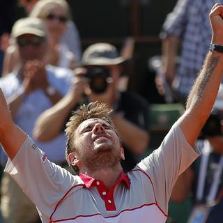 Stan Wawrinka se qualifie pour la première fois de sa carrière en finale de Roland-Garros. [Francois Mori]