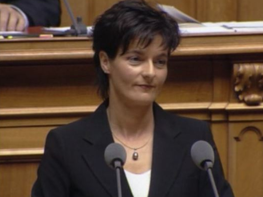 Ruth Metzler quitte le Conseil Fédéral en 2003. [RTS]