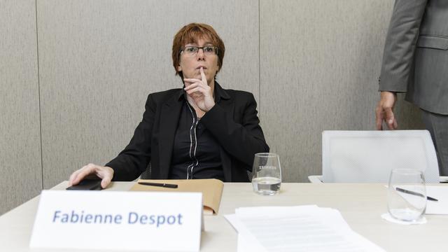 Fabienne Despot, presidente de l'UDC Vaud. [Keystone - Jean-Christophe Bott]
