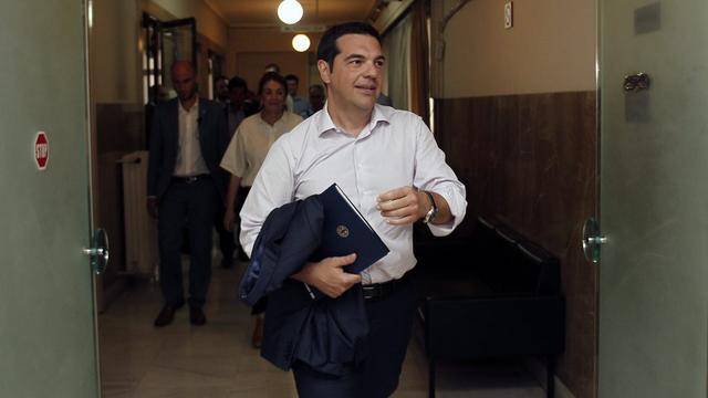 Alexis Tsipras devra compter sur l'appui de l'opposition pour faire passer le texte. [EPA/Keystone - Alexandros Vlachos]