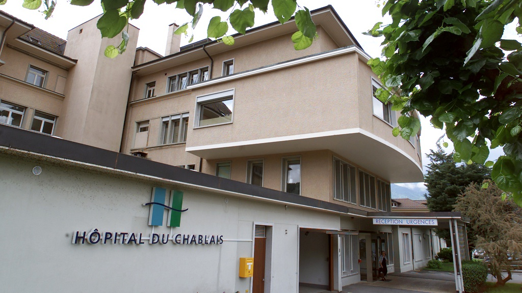 Le site d'Aigle de l'Hôpital Riviera-Chablais. [Keystone - Fabrice Coffrini]