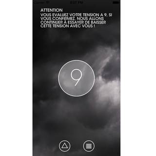 Capture d'écran de smartphone avec l'appli EMOTEO.