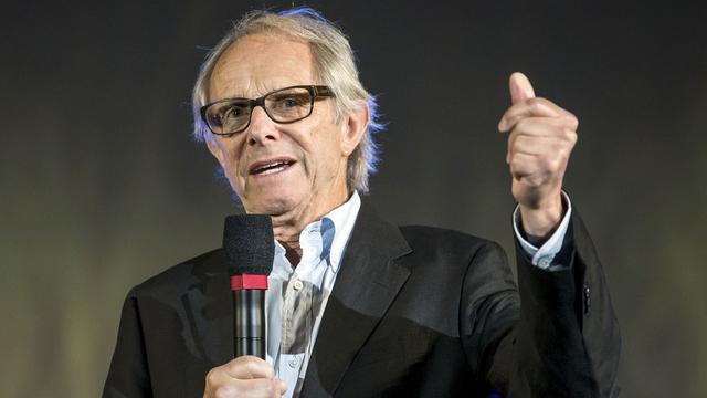 Ken Loach, jeudi 11.08.2016 à Locarno. [Keystone - Alexandra Wey]